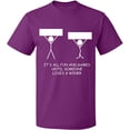 thumbnail image 2 of OXI T-Shirt - It's All Fun And Games, Basic Casual T-Shirt for Men's and Women Fleece T-Shirt Short Sleeve - Purple X-Large, 2 of 3