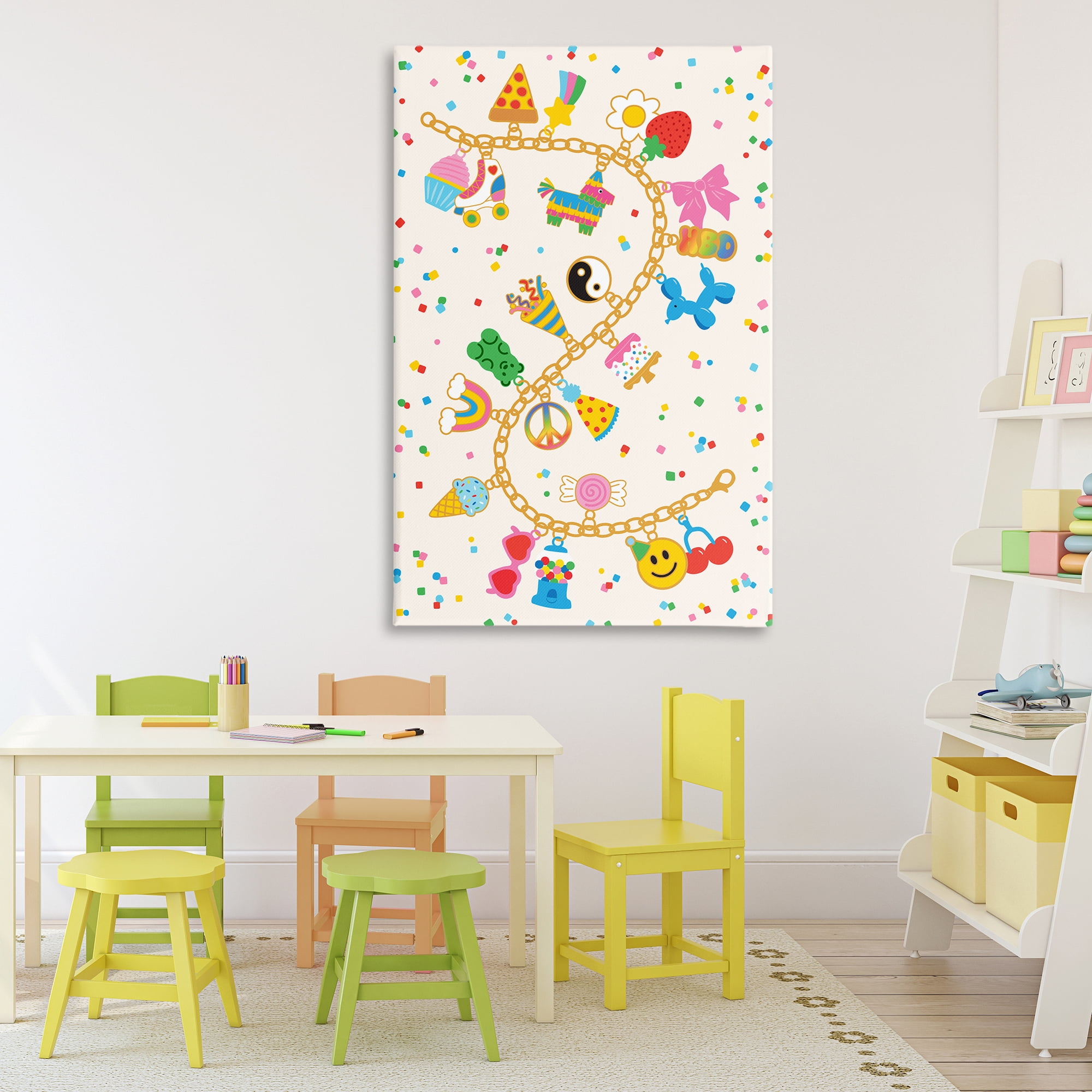 Stupell Industries Playful Party Charm Bracelet Canvas Wall Art, design by Nadia Hassan
