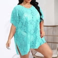 thumbnail image 5 of Yuhangmm Coverups for Bathing suits, Women Mid Length Sleeve Pullover Plus Size Viscose Dress For Prayer Swimwear Cover Ups Sky Blue XL, 5 of 6