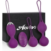 UISHUSO Rose Kegel Balls Exercise Weights for Women, Remote Control Soft for Tightening, Doctor Recommended Bladder Control & Pelvic Floor Exercises for Beginners & Advanced (Purple)
