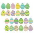 thumbnail image 4 of Tachiuwa 24Pcs Easter Egg Ornaments Wood Easter Egg Hanging Decoration Art DIY Crafts Easter Egg Pendants for Crafting Women Mommy Men, 4 of 10