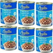 Cortas - Fava Beans 14oz (6 PACK), RTE Cooked Foul Medammas (Original, Plain)