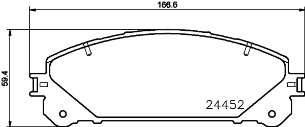 HELLA 355034401 Ceramic Disc Brake Pad Set