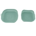 thumbnail image 1 of Revestimiento de silicona para freidora reutilizable 2 uds olla para freidora de silicona cuadrada plegable para hornear pasteles pan carne gran capacidad ANGGREK Otros, 1 of 8