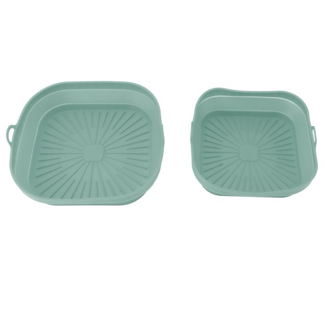 Revestimiento de silicona para freidora reutilizable 2 uds olla para freidora de silicona cuadrada plegable para hornear pasteles pan carne gran capacidad ANGGREK Otros