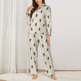 thumbnail image 2 of Pofeuu Labrador Retriever Dog Print Womens Pajamas Set Long Sleeve Sleepwear Button Down Nightwear Soft Pj Lounge Sets Button Down Pajamas Women-XX-Large, 2 of 7