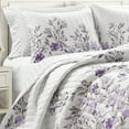 thumbnail image 4 of Lush Decor Tanisha Quilt Gray/Purple 5Pc Set Full/Queen, 4 of 9