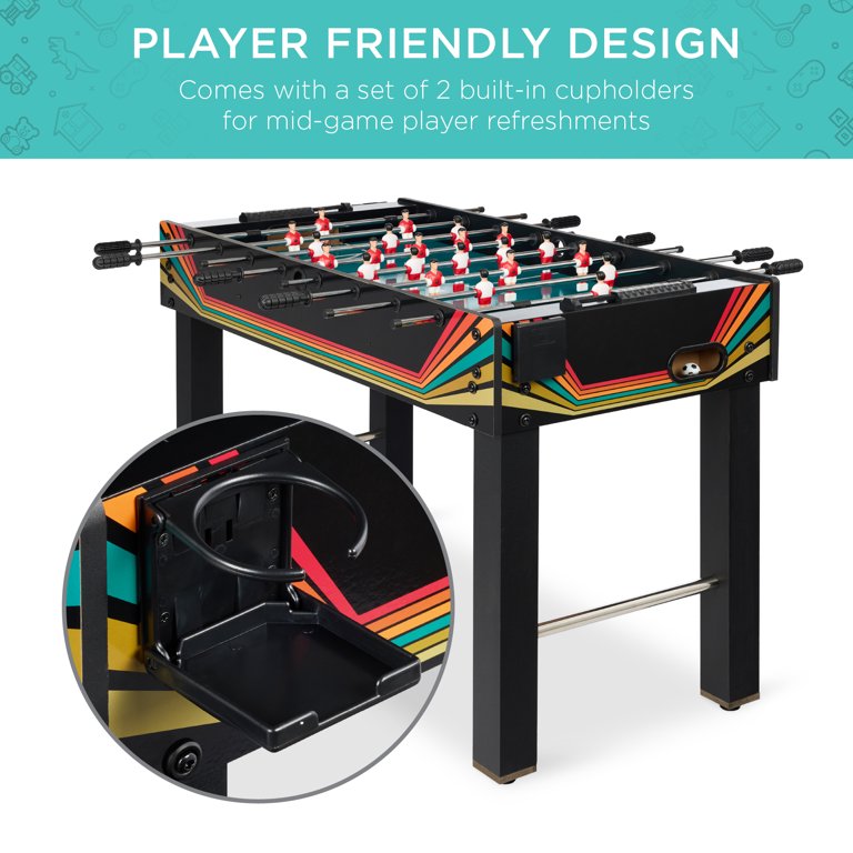 COSTWAY Tavolo Multigioco, Gioco Multifunzione 4 in 1-Calcio Balilla, Tavolo da Biliardo, Ping Pong, Air Hockey, Calcetto Multigioco per Adulti e Bambini, Casa Feste Bar (Marrone