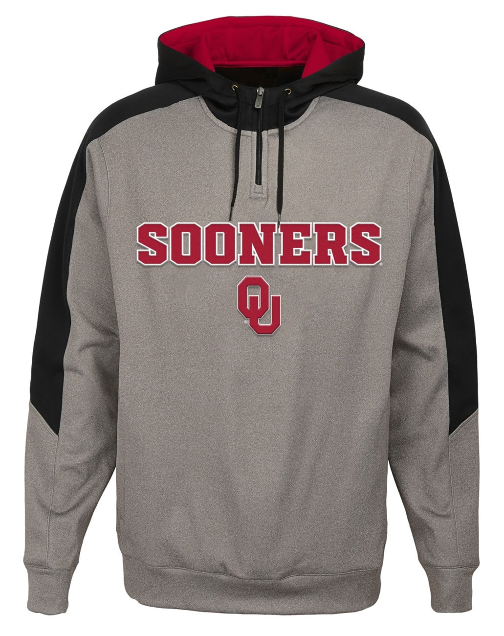 Oklahoma Sooners NCAA "Illustrious" Men's 1 4 Zip Pullover Hooded Jacket by Gen2