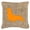 Orange, variant on Seal Burlap and Brown Indoor & Outdoor Decorative Fabric Pillow - 14 x 14 in.