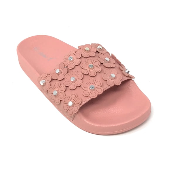 Victoria K Women's Daisy With Studs Slider Sandals