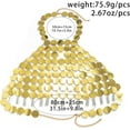 thumbnail image 2 of 1 pc Plastic Sequin Body Chain for Women Sexy Beach Bikini Circular Dress golden 830mm, 2 of 8