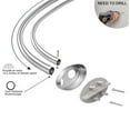 thumbnail image 3 of Utopia Alley Rustproof Wall Mounted Aluminum Double Curved Shower Curtain Rod, Screw Mount Rod, Stronger and More Secure Than Tension, Adjustable Shower Rod from 45" to 72", Expandable (Chrome), 3 of 11