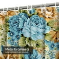 thumbnail image 5 of LALILO Light Blue Fabric Shower Curtain for Bathroom ,Waterproof Shower Curtains with Hooks 72"X72", 5 of 6