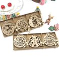 thumbnail image 3 of 12 unids/caja Vintage hueco Navidad colgantes de madera adorno de árbol de Navidad DIY artesanía de madera regalo para niños para el hogar decoraciones de fiesta de Navidad, 3 of 4