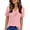 I Pink Dots, variant on Blouses for Women Summer Short Sleeve V Neck Button Shirts Dressy Casual Business Tunic Tops
