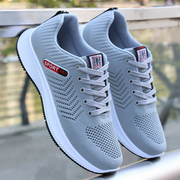 Zapatos deportivos transpirables de primavera y otoño para hombre, zapatos deportivos informales que combinan con todo, zapatos tejidos voladores, zapatos deportivos para hombre