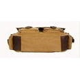 thumbnail image 3 of YAZI  Vintage Military Leather Canvas Laptop Bag Messenger Bags Medium, 3 of 14