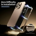 thumbnail image 3 of Dteck Metal Case for iPhone 15 Pro Max,Luxury Alloy Frame Slim Back Case Shockproof Magnetic Lock Cover for iPhone 15 Pro Max,Black, 3 of 8