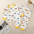 thumbnail image 2 of TOWED22 Toddler Baby Boy Set Clothes 2Pcs Long Sleeve Print Round Neck Tee Sweatpants Casual Winter Outfits(Beige,3-4 Y), 2 of 4