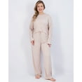 thumbnail image 3 of Real Essentials 2 Pack: Women’s Pajama Set Super-Soft Short & Long Sleeve Top With Pants (Available In Plus Size), 3 of 5