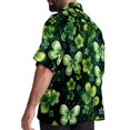 thumbnail image 3 of Saint Patrick's Day Men's Casual Printed Button Down Short Sleeve Spread Collar Beach Shirts for Summer, Unisex, 3 of 6