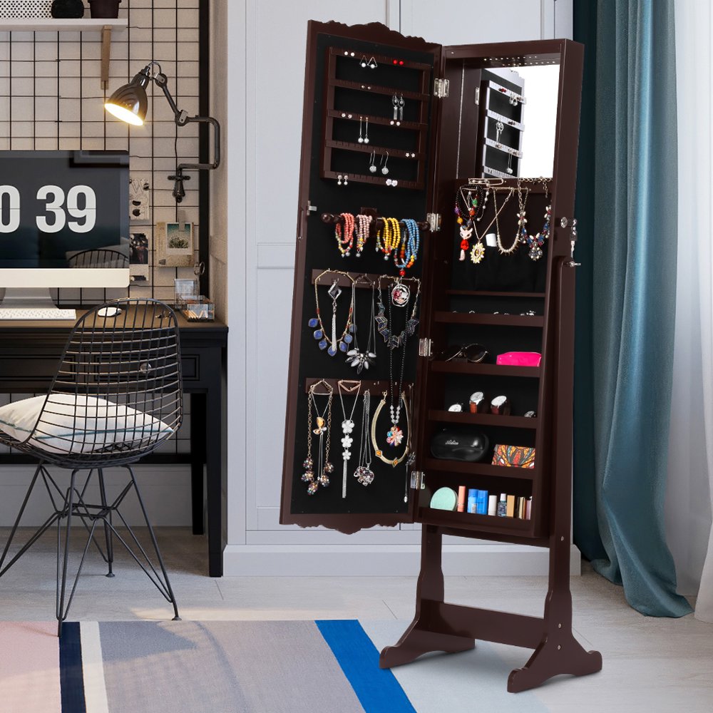 LANGRIA FreeStanding jewelry box Armoire with FullLength