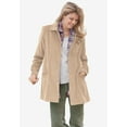 thumbnail image 4 of Woman Within Plus Size Pleat-Back Corduroy Jacket Long Oversized Barn Coat, 4 of 6