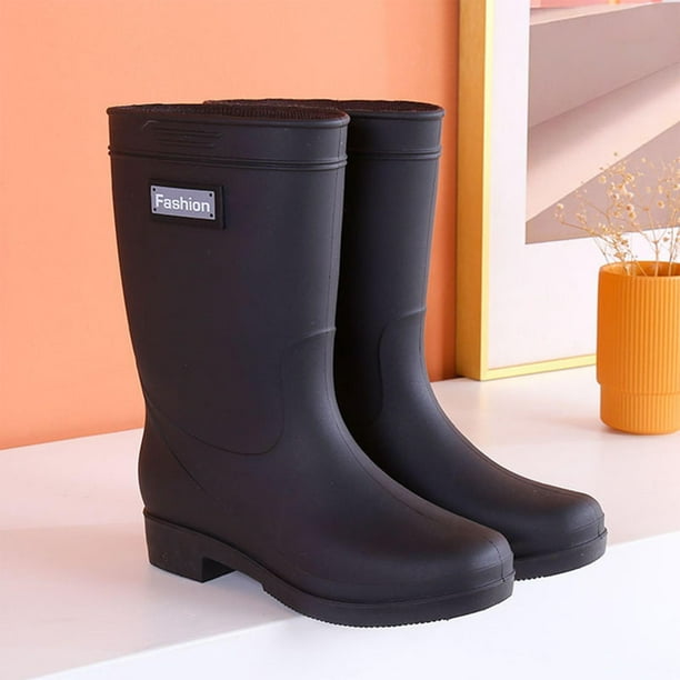 Botas de lluvia para mujer, botas de lluvia hasta la pantorrilla
