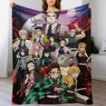 thumbnail image 5 of Demon Blanket Slayer Flannel Throw Blankets Soft Pile Cozy Plush Throw Blanket for All Seasons, 3D Printed Warm Blanket for Sofa Beds Home Decor, 5 of 10