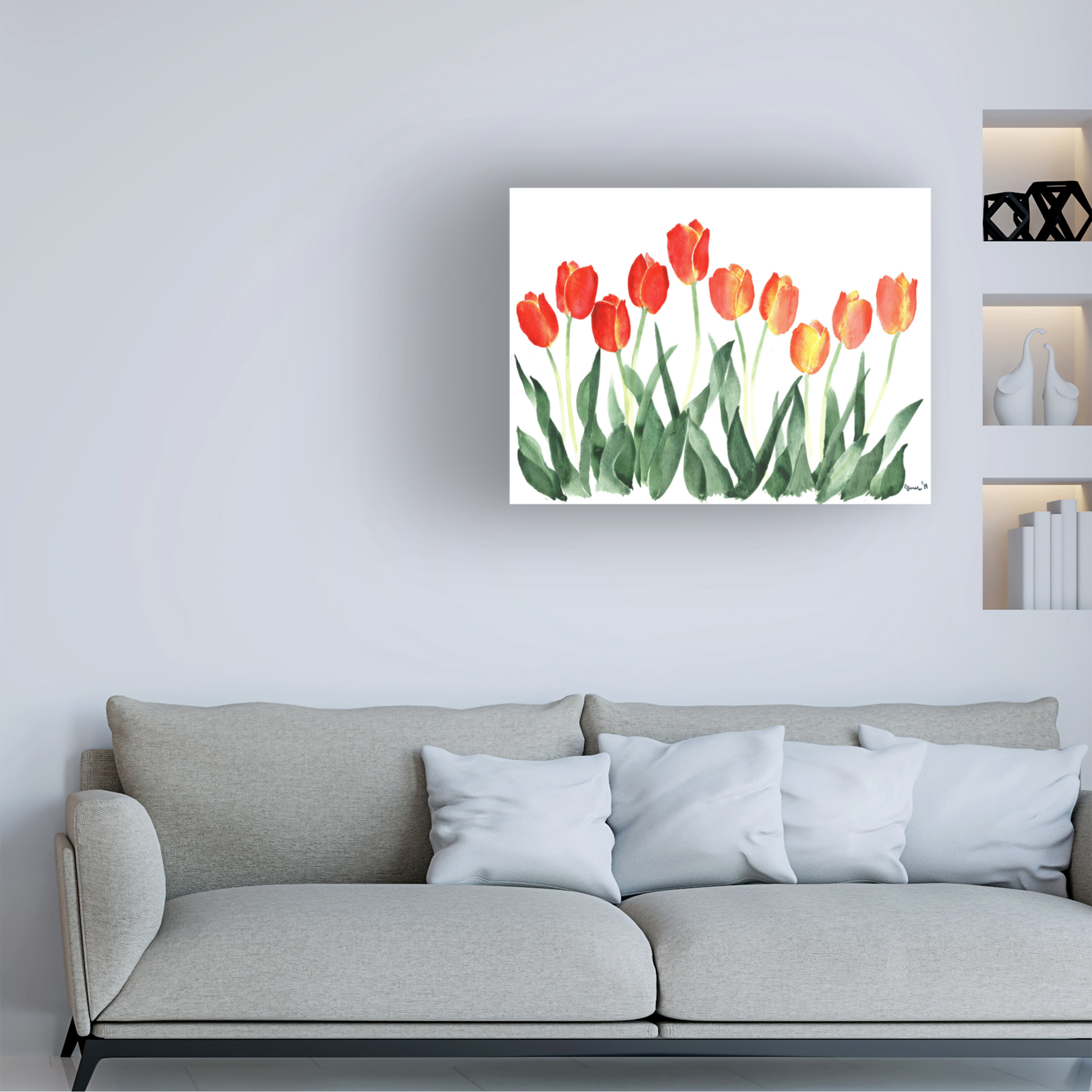 Trademark Fine Art 'Tulips' Canvas Art by Nicky Kumar