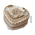 Heartshaped linenshaped small ring box for wedding ceremony ring