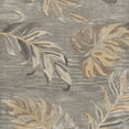 thumbnail image 4 of 2' x 8' Grey Palm Leaves Wool Runner Rug, 4 of 4