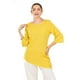 thumbnail image 1 of Blusa de lino corte asimetrico Roman Fashion /Juvenil, 0340 (Mostaza) amarillo G, 1 of 4