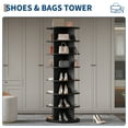 thumbnail image 4 of M optimized 7 Tier Rotating Shoe Rack Tower, Freestanding Spinning Shoes Organizer, 360° Revolving Vertical Spinning Shoe Display, Round Shoes Storage Rack for Entryway, 4 of 8