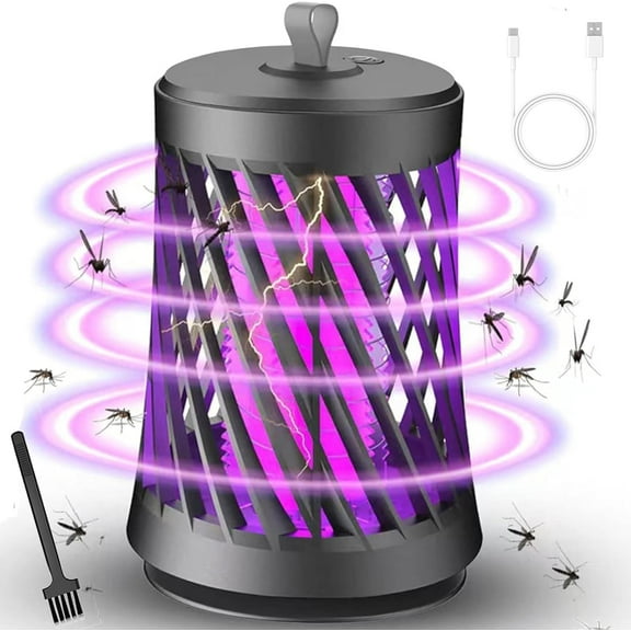 Bug Zapper Indoor, Electric Indoor Bug Zapper Outdoor, 2 in 1 Mosquito Zapper, Powerful Fly Zapper with Purple Lights for Home, Garden, Patio