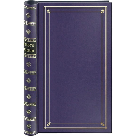 Pioneer Photo Album Spiral Bound Bi-Directional Le Memo Pocket Photo Album with Gold Trim, Holds 300 4x6" Photos, 3 Per Page, Bay Blue