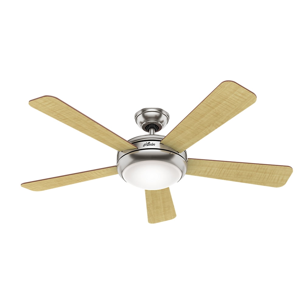 Hunter 52 Palermo Brushed Nickel Ceiling Fan With Light Hunter 52 Palermo Brushed Nickel Ceiling Fan With Light Handheld Remote Com