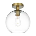 thumbnail image 3 of Living District Baxter 18 Inch Flush Mount Clear Shade in Satin Gold, 3 of 9