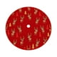 thumbnail image 2 of CaiYueKe Christmas Tree Skirt, Red Tree Skirts 35.4 Inch with Snowflake Reindeer Rustic Farmhouse Xmas Tree Skirt Christmas Decorations for Holiday Party Decoration, 2 of 7