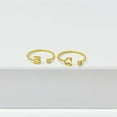 thumbnail image 4 of HIJONES Women's Stainless Steel Gold Plated Stackable Initial Letter Ring Dainty Thin Alphabet Rings Jewelry Gifts Adjustable C, 4 of 5