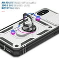 thumbnail image 3 of JTCASES for iPhone Xs Max Case, Sliding Camera Cover+ Rotating Ring Kickstand + Magnetic Car Mount + Inside Card Holder, Bracket Shockproof Frame Anti-drop PC TPU Heavy Duty Protection, Black/Silver, 3 of 11