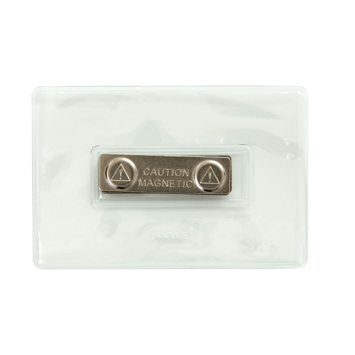 Staples Magnetic Badge Holders Clear 25/Pack 51924