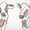 Cute Cows, variant on Elephant Stock Dog Line Illustration Wall Art - Horizontal Canvas Wall Art - Living Room Wall Decor - Animal Canvas - Beige And Black Decor - 51" x 34"