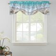 thumbnail image 2 of Tie Up Valances for Windows, Beach Coastal Adjustable Valance Curtains Window Treatment for Living Room/Bedroom, Nautical Starfish Shell Seaside Ocean Rod Pocket Kitchen Curtains & Drapes 42x12 Inch, 2 of 9