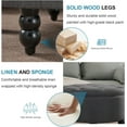 thumbnail image 5 of 24 Inch Round Ottoman with Storage, Tufted Linen Storage Bench for Bedroom, Living Room & Entryway, Modern Upholstered Coffee Table with Wooden Black Legs, Dark Grey, 5 of 18