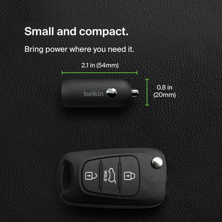 Belkin International CCA004BTBK 30 watt USB-C Car Charger, Black