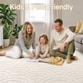 thumbnail image 5 of Findosom 5'x7' Soft Cozy Fluffy Wave Rugs Non Slip Washable Modern Geometric Area Rug High Low Pile Stain Resistant Contemporary Carpet for Living Room Bedroom Dining Room, 5 of 8