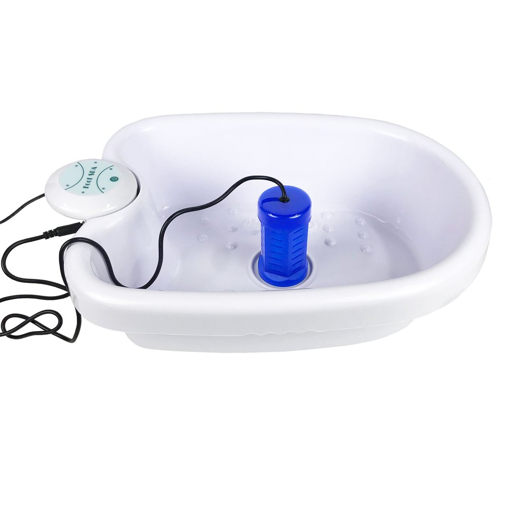 Ionic Detox Foot Bath Cleanse Spa With Basin 100 Liners And Two Blue Round Arrays