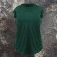 thumbnail image 3 of QASIEATN Trendy Essentials Clothing for Women: Graceful Sleeve T Shirt Casual Round Neck Loose Fit Summer Top Fall Fashion Outfits for Women, 3 of 5
